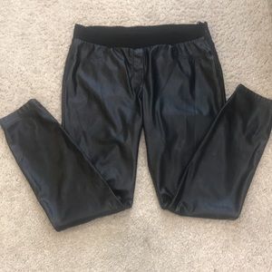 Pleather Stylish Size 8 Pants -Black